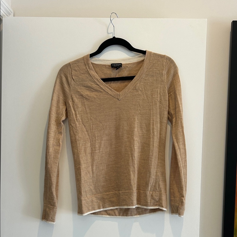 Club Monaco Beige V-Neck Sweater